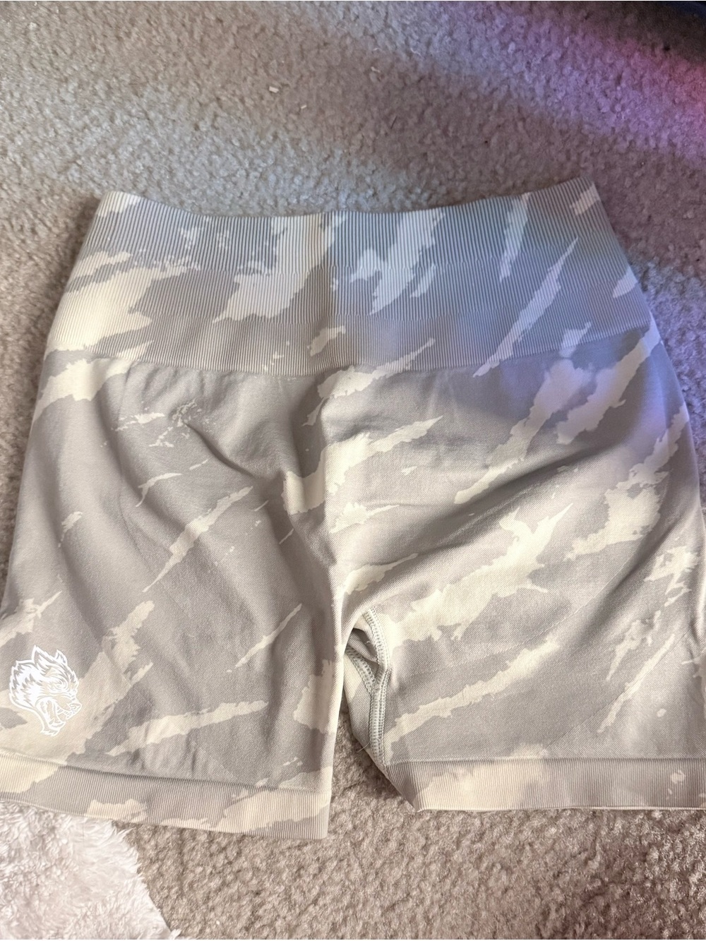 Darc Sport Women's Light Gray Camouflage Athletic Bike Shorts